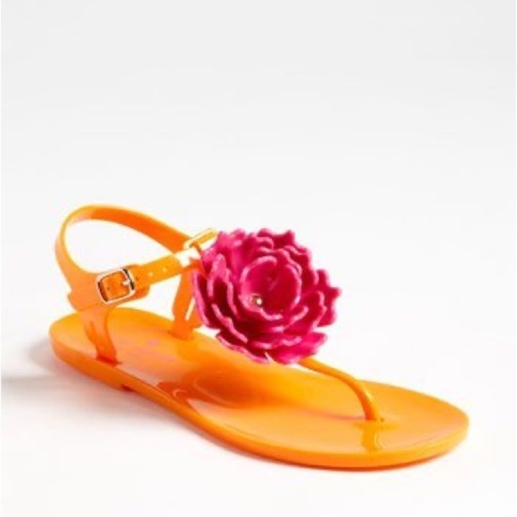 Kate Spade New York Fiala Floral Sandal‎ in Orange Size 6 - Picture 1 of 8
